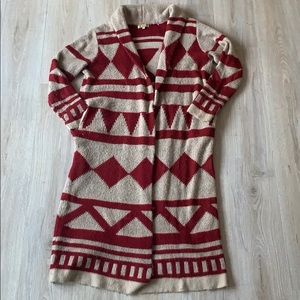 Woman’s floor length sweater